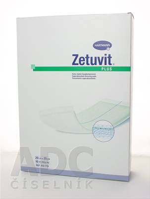 ZETUVIT Plus kompres nasiakavý sterilný (20x25cm) 1×10 ks