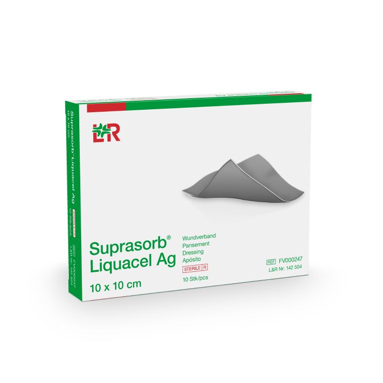 SUPRASORB Liquacel Ag – krytie na rany (10x10cm) 10ks/bal