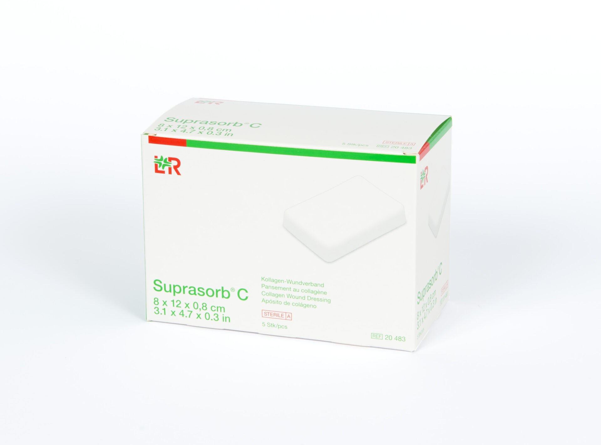 SUPRASORB C – krytie na rany (8x12x0,8cm) 5ks/bal